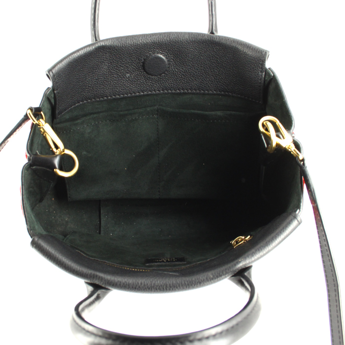 Bolso Louis Vuitton Lockit  modelo pequeño en cuero Monogram negro y rojo - Detail D3