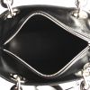 Bolso de mano Dior en piel de potro gris y cuero negro - Detail D3 thumbnail
