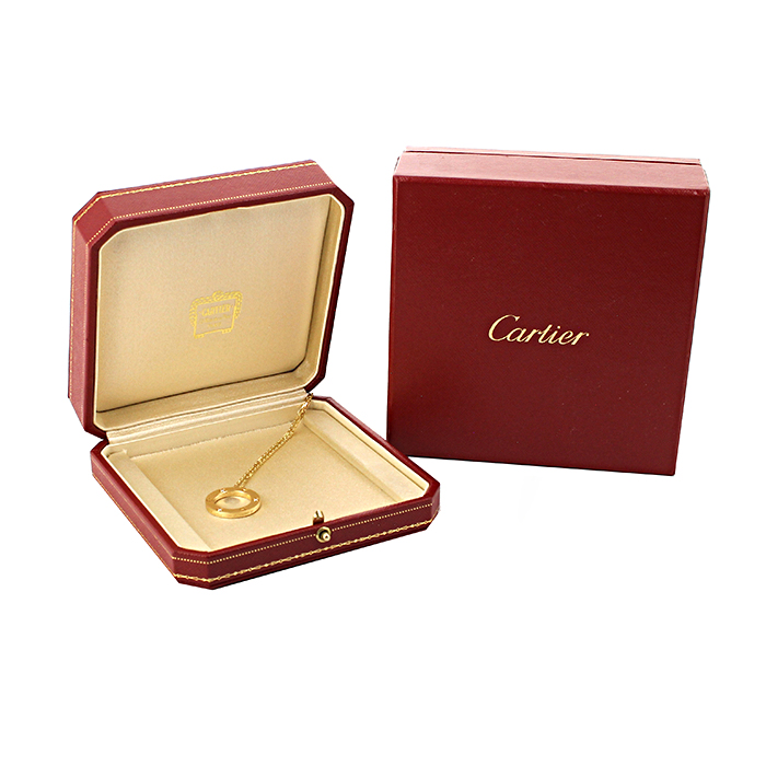 Collar Cartier Love en oro amarillo y diamantes - Detail D3