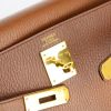 Hermes Kelly 32 cm handbag in chocolate brown Fjord leather - Detail D4 thumbnail