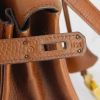 Borsa Hermes Kelly 32 cm in pelle Fjord marrone cioccolato - Detail D5 thumbnail