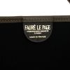 Sac cabas Fauré Le Page en toile monogram et cuir taupe - Detail D4 thumbnail