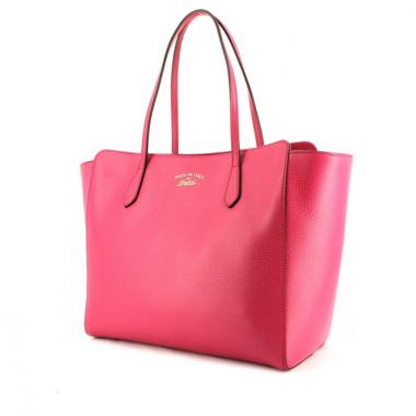 Gucci Swing shopping bag in candy pink leather