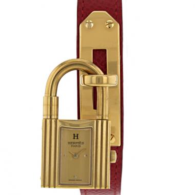 Reloj Hermes Kelly-Cadenas de oro chapado