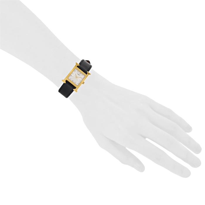 Hermes Heure H watch in gold plated Ref:   HH1.201 Circa  2000 - Detail D1