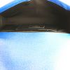 Bolsito de mano Saint Laurent en cuero granulado azul - Detail D2 thumbnail