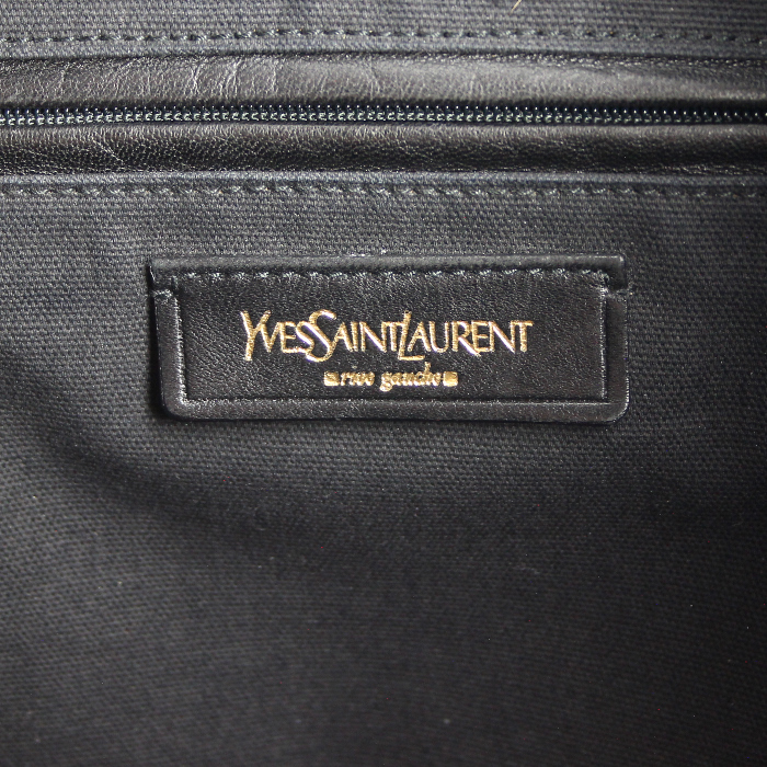 Bolso de mano Saint Laurent Downtown modelo grande en cuero marrón - Detail D3