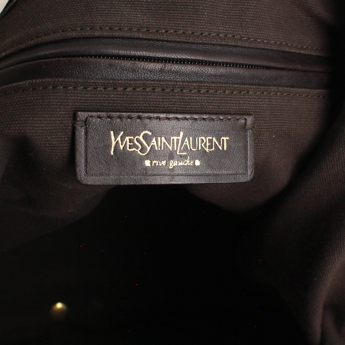 Sac à main Saint Laurent Downtown grand modèle en cuir blanc - Detail D3