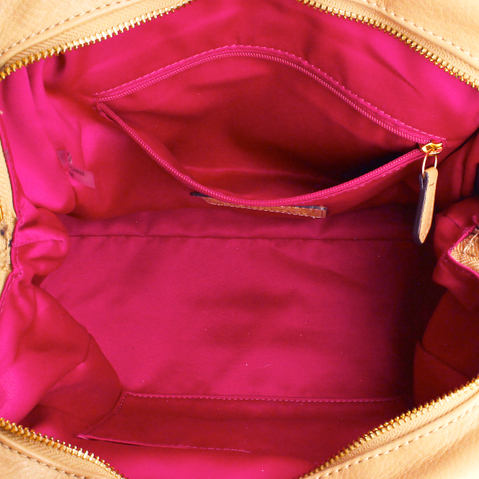 Coach handbag in beige leather - Detail D3