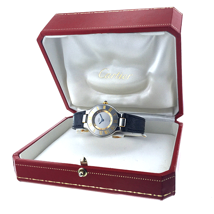 Cartier Must De Cartier watch in gold and stainless steel Circa  1990 - Detail D2