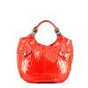 Alexander McQueen handbag in red patent leather - 360 thumbnail