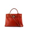 Hermes Kelly 35 cm handbag in brick red box leather - 360 thumbnail