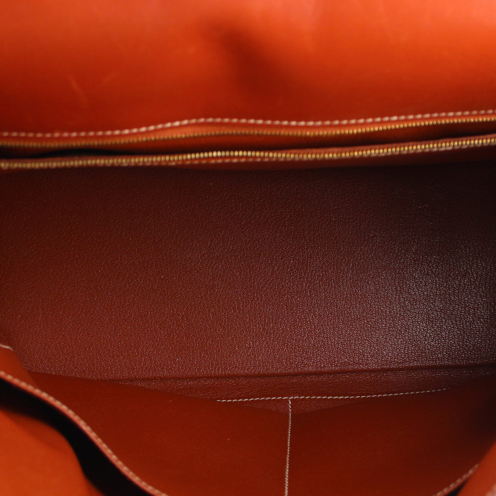 Hermes Kelly 35 cm handbag in brick red box leather - Detail D3