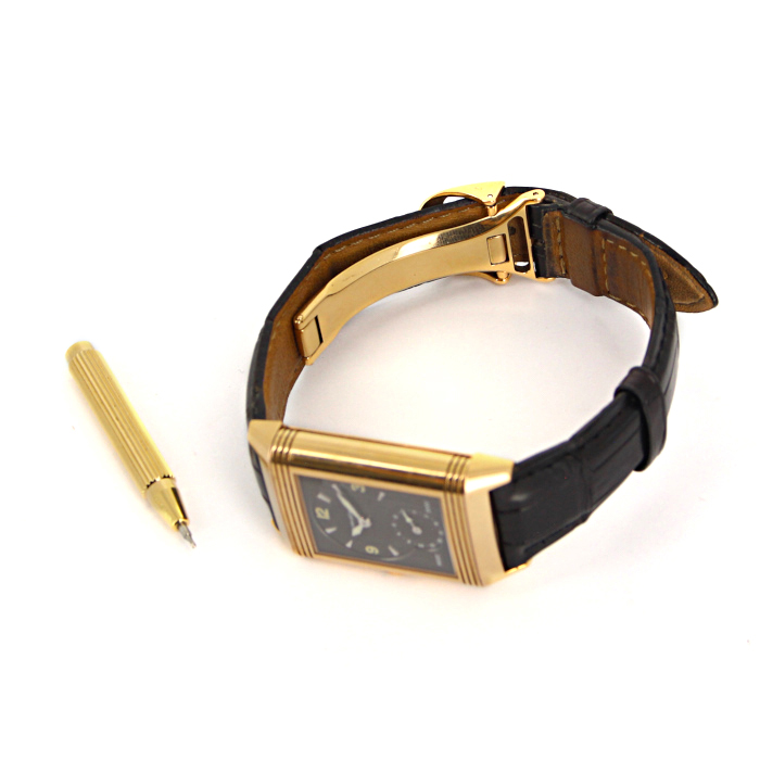 Jaeger Lecoultre Reverso-Duoface watch in pink gold Ref: 270254 Circa 2015 - Detail D3