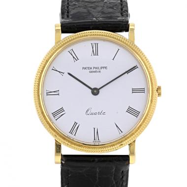 Patek Philippe Calatrava Clous De Paris watch in yellow gold Circa  1990