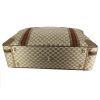 Gucci travel bag in beige monogram canvas and brown leather - Detail D2 thumbnail