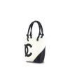 Bolso de mano Chanel en cuero acolchado blanco y negro - 00pp thumbnail