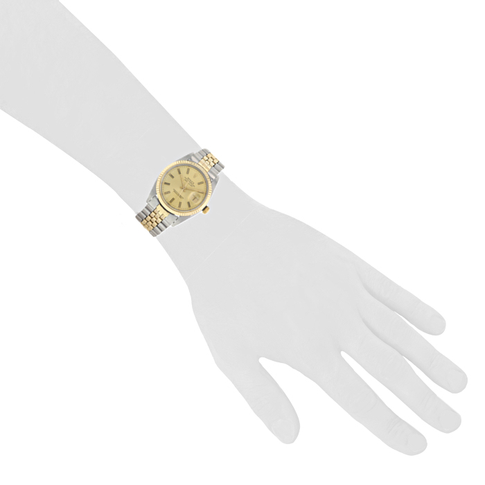 Orologio Rolex Datejust in oro giallo 14k e acciaio Ref :  16013 Circa  1979 - Detail D1