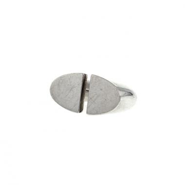 Hermes Initiale open ring in silver