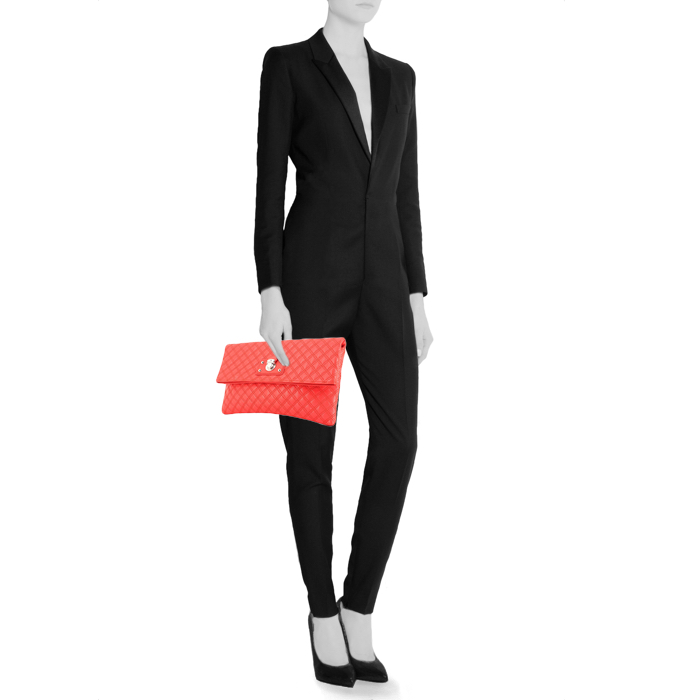 Marc Jacobs pouch in coral quilted leather - Detail D1