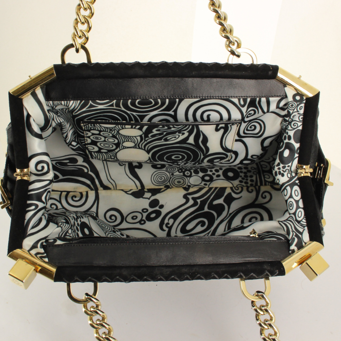 Borsa in puledro nero e pelle nera - Detail D2
