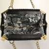 Versace handbag in black foal and black leather - Detail D2 thumbnail