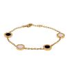Bulgari Bulgari Bulgari bracelet in pink gold,  mother of pearl and onyx - 00pp thumbnail