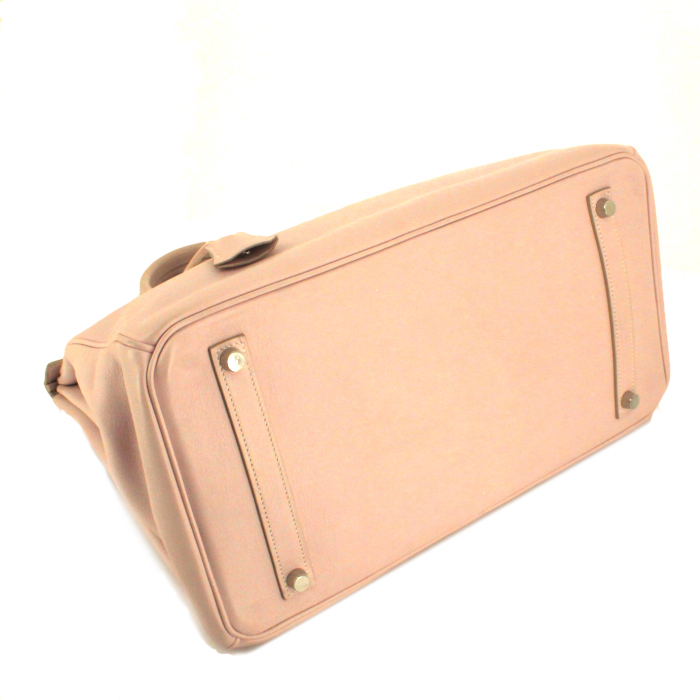 Borsa Birkin 35 cm in pelle Swift rosa pallido - Detail D5