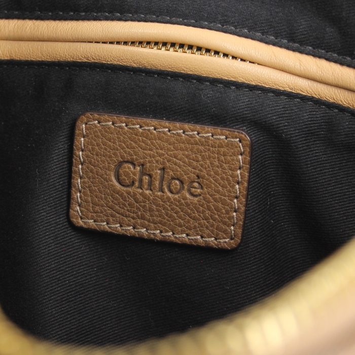 Sac à main Chloé Paraty en cuir marron - Detail D4