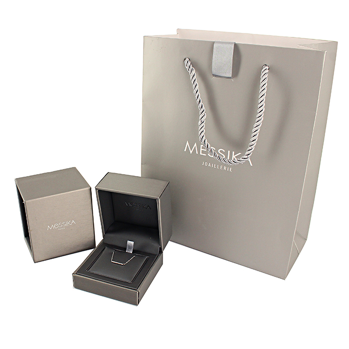 Messika Gatsby Barrette necklace in white gold and diamonds - Detail D2