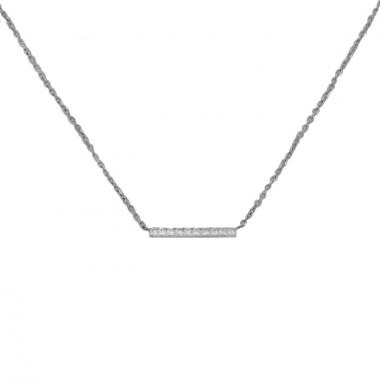 Collier Messika Gatsby Barrette en or blanc et diamants Collier Messika Gatsby Barrette en or blanc et diamants