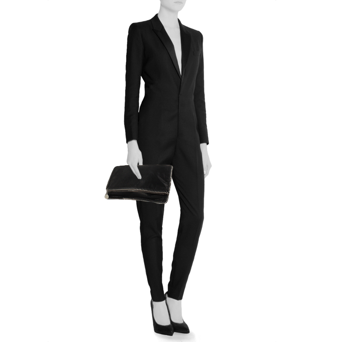 Bolsito de mano Stella McCartney en lona negra - Detail D1