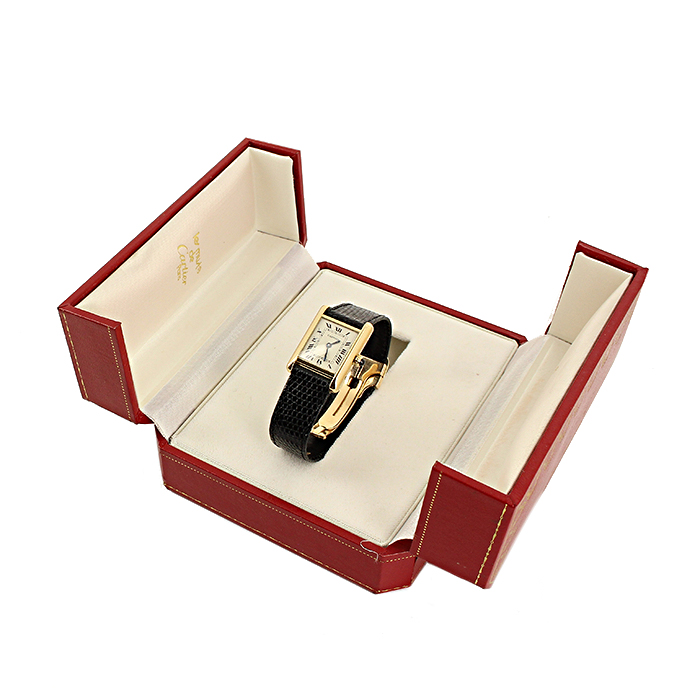 Cartier Tank watch in yellow gold Ref:  Tank Other Reference Circa  1990  - Detail D2