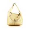Bolso de mano Chanel en cuero irisado dorado - 360 thumbnail