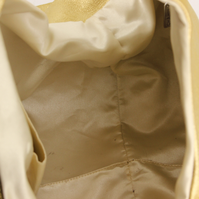 Borsa Chanel in pelle iridescente dorata - Detail D2