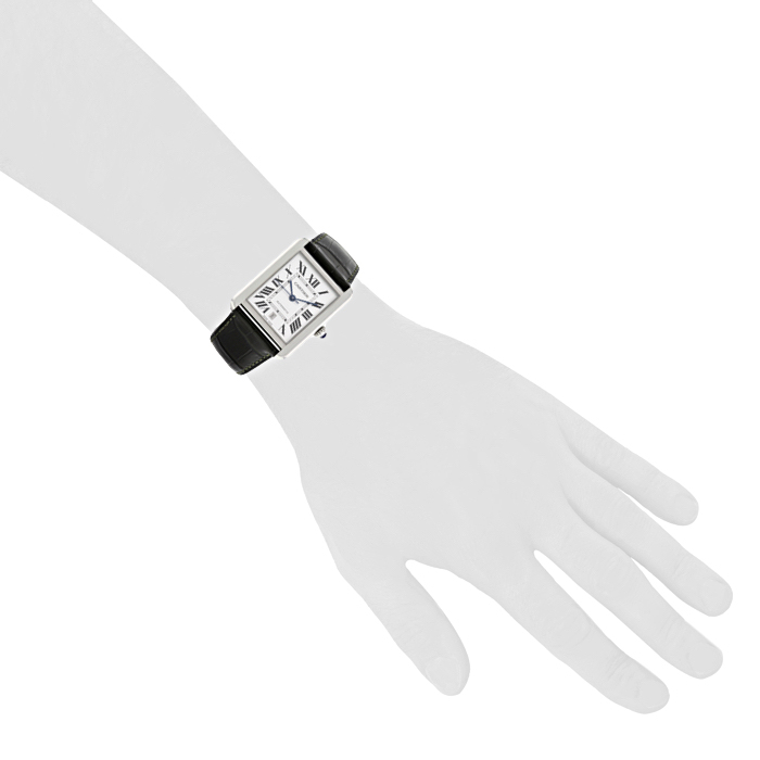 Montre Cartier Tank Solo en acier et acier Vers 2000 - Detail D1
