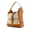 Burberry handbag in Haymarket canvas and brown leather - 00pp thumbnail