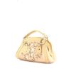 Dior handbag in beige satin and beige leather - 00pp thumbnail