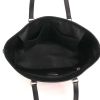 Anselme Reyle Shopping bag in tela nera rosa bianca e grigia con decori geometrici e pelle nera - Detail D2 thumbnail