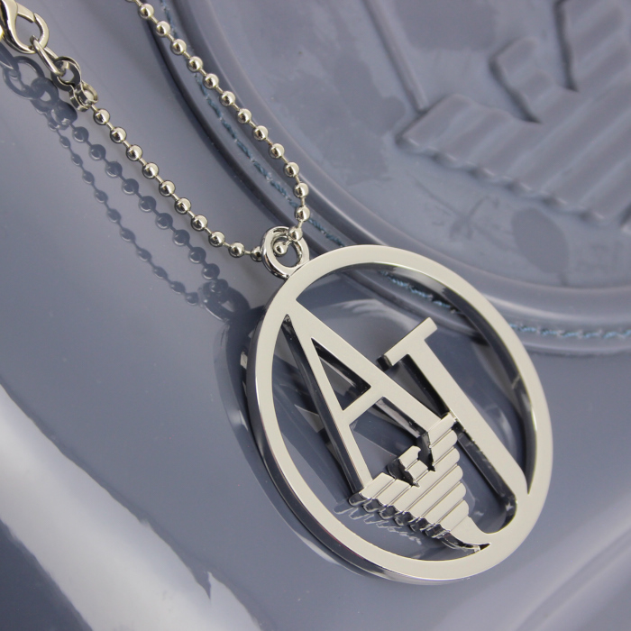 Armani handbag in blue vinyl - Detail D4