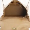 Hermès Kelly 32 cm handbag in beige canvas and gold epsom leather - Detail D2 thumbnail