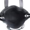 Shopping bag in tela nera e pelle martellata nera - Detail D2 thumbnail
