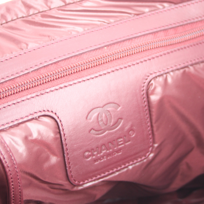 Chanel Coco Cocoon handbag in black canvas - Detail D3