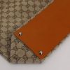 Gucci shopping bag in monogram canvas and brown leather - Detail D5 thumbnail