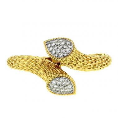 Brazalete rígido que se puede abrir Boucheron Serpent Bohème modelo grande en oro amarillo,  oro blanco y diamantes Brazalete rígido que se puede abrir Boucheron Serpent Bohème modelo grande en oro amarillo,  oro blanco y diamantes