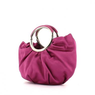Bolso de mano Dior en satén rosa