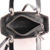 Dior Lady Dior medium model handbag in pink and black canvas and black patent leather - Detail D3 thumbnail