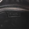 Dior Lady Dior medium model handbag in pink and black canvas and black patent leather - Detail D4 thumbnail