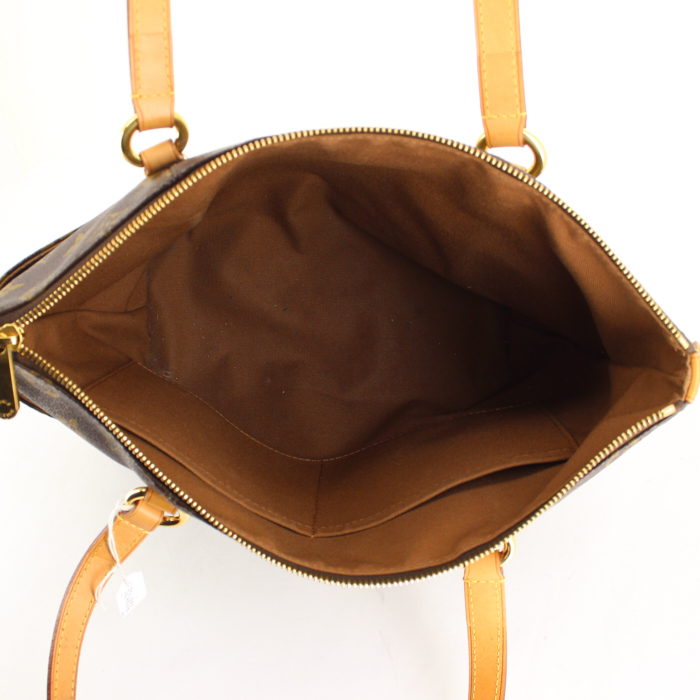 Louis Vuitton Totally handbag in natural leather and monogram canvas - Detail D2