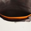 Portafogli Dogon - Pocket Hand in pelle togo marrone e pelle arancione - Detail D3 thumbnail